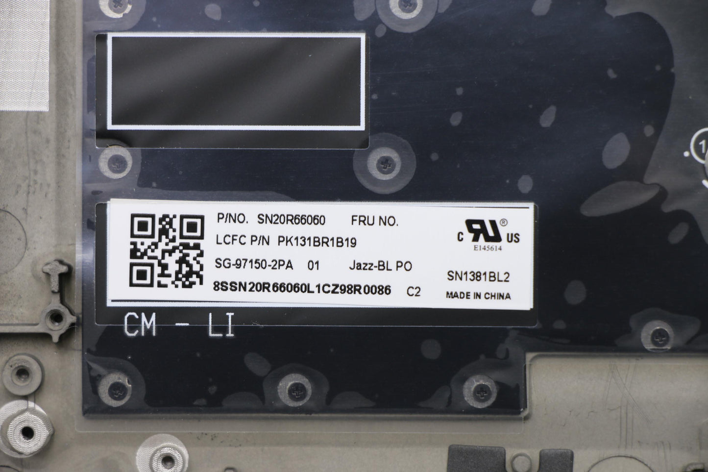 Lenovo Ft491 Log Up Assy W/Bl Kb Blk - 02HM225