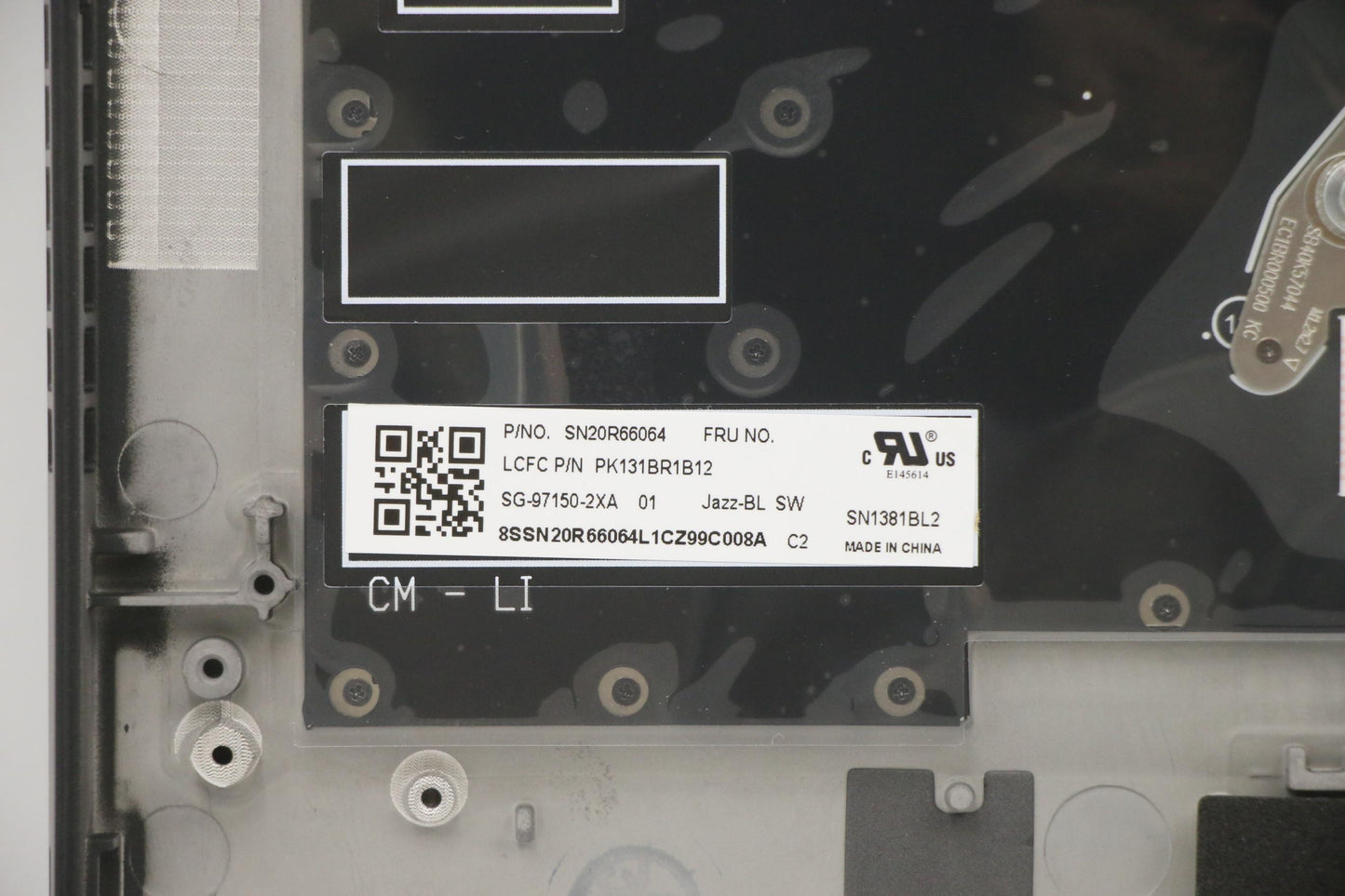 Lenovo Ft491 Log Up Assy W/Bl Kb Blk - 02HM230