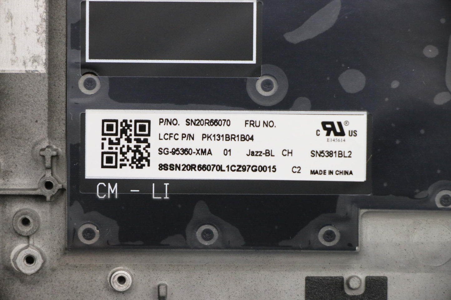 Lenovo Ft491 Log Up Assy W/Bl Kb Blk - 02HM231