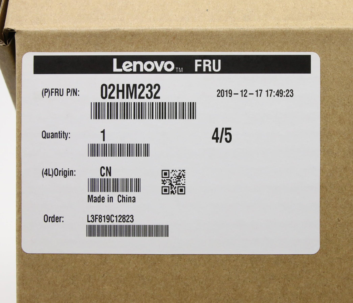 Lenovo Ft491 Log Up Assy W/Bl Kb Blk - 02HM232