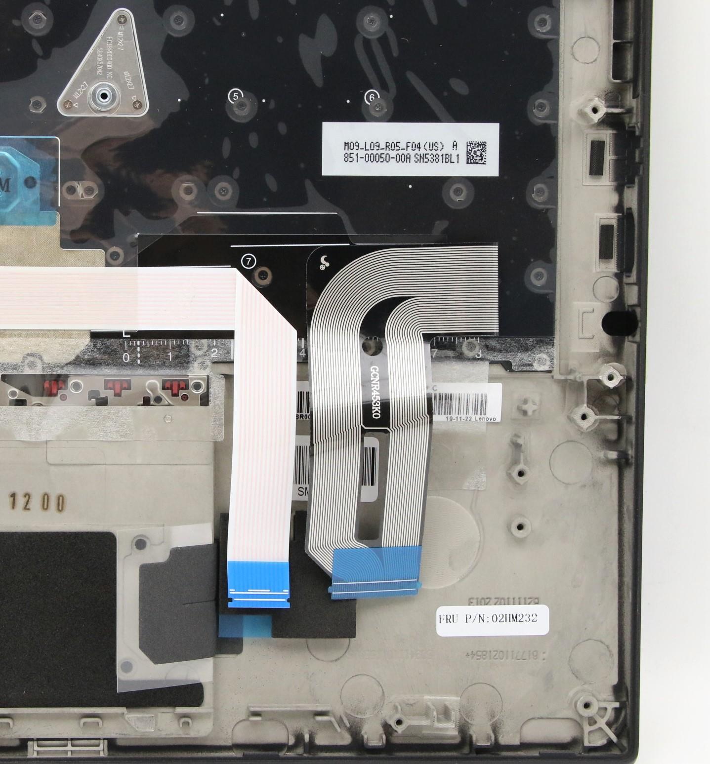 Lenovo Ft491 Log Up Assy W/Bl Kb Blk - 02HM232