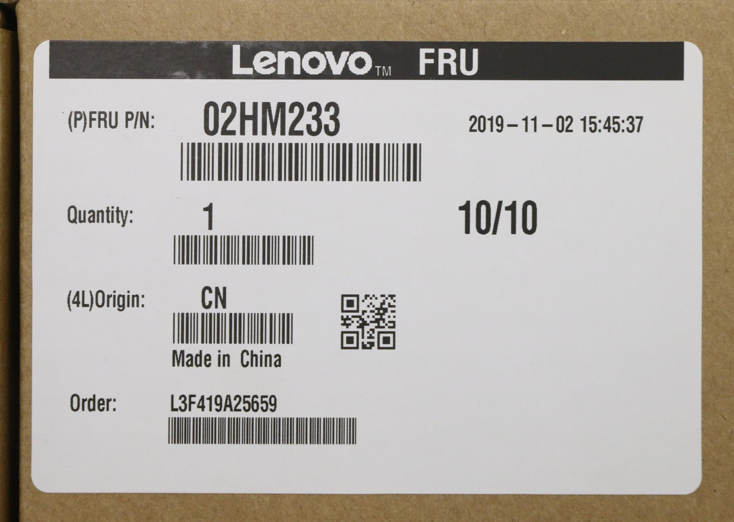 Lenovo Ft491 Log Up Assy W/Bl Kb Blk - 02HM233