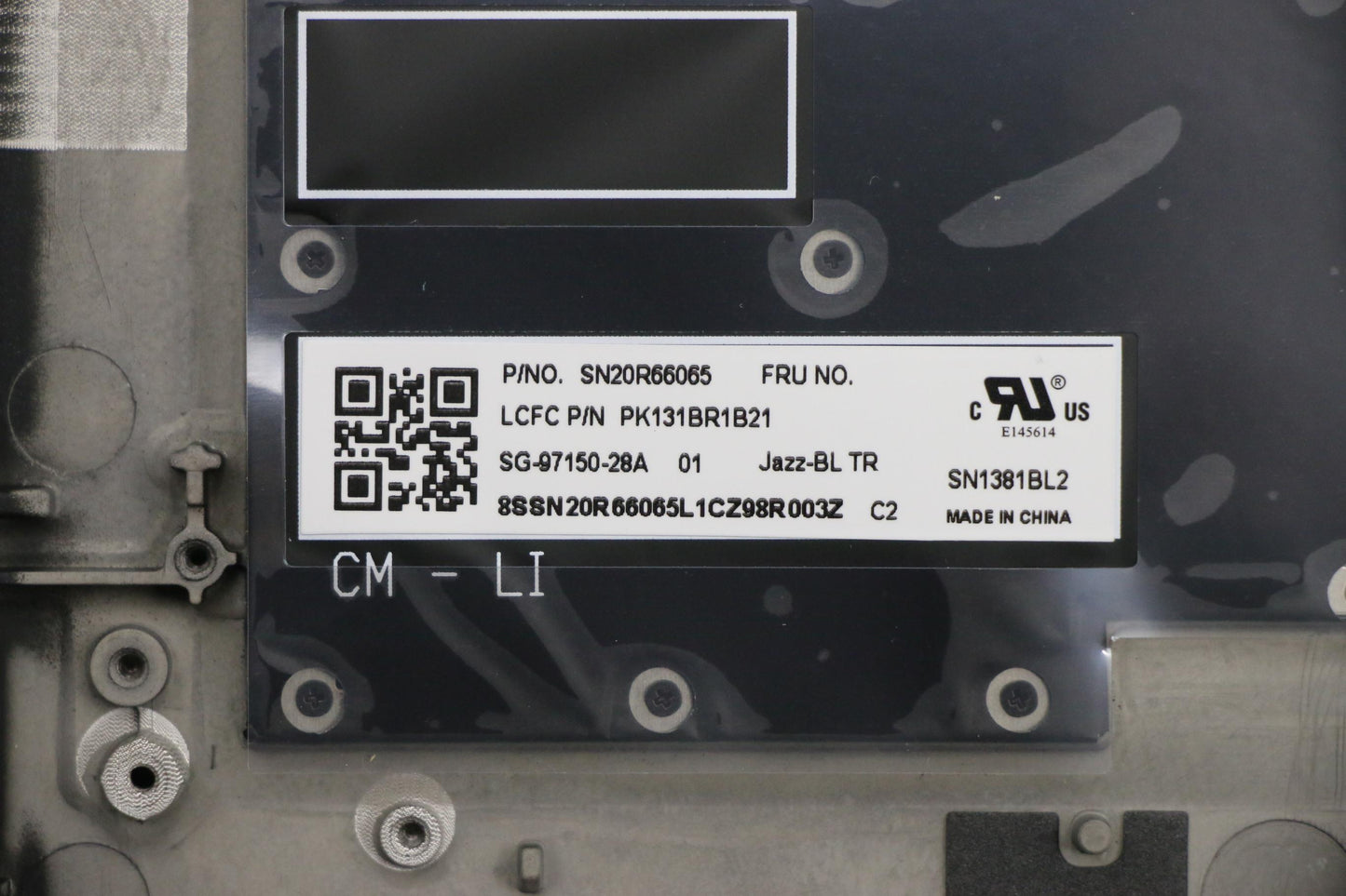 Lenovo Ft491 Log Up Assy W/Bl Kb Blk - 02HM233
