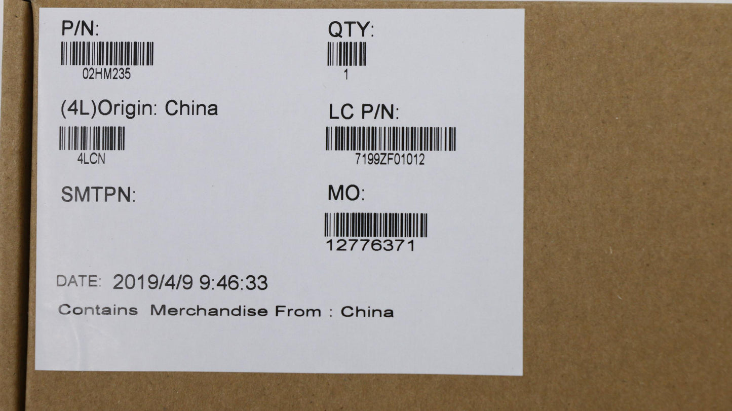 Lenovo Ft491 Log Up Assy W/Bl Kb Blk - 02HM235