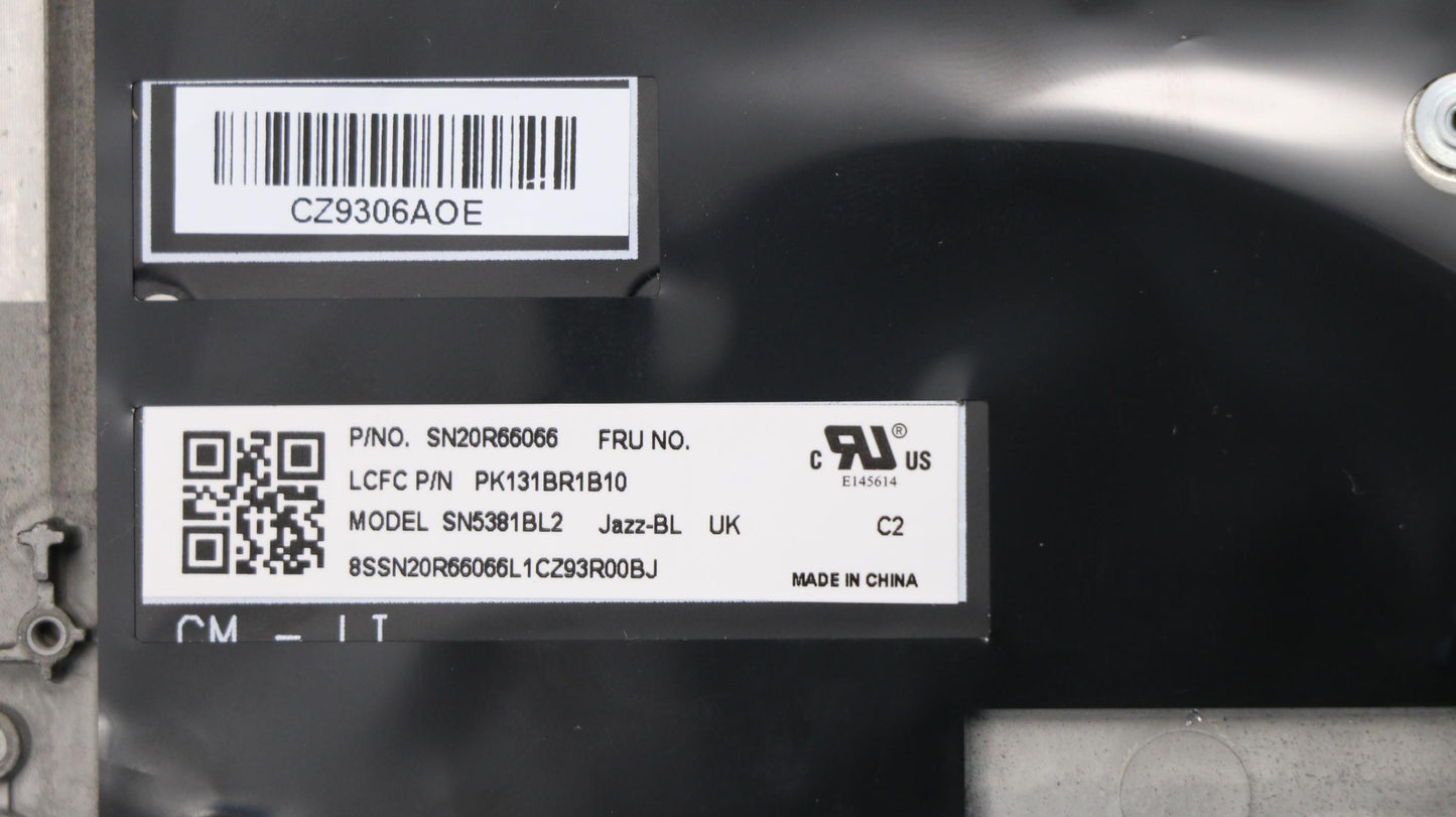 Lenovo Ft491 Log Up Assy W/Bl Kb Blk - 02HM235
