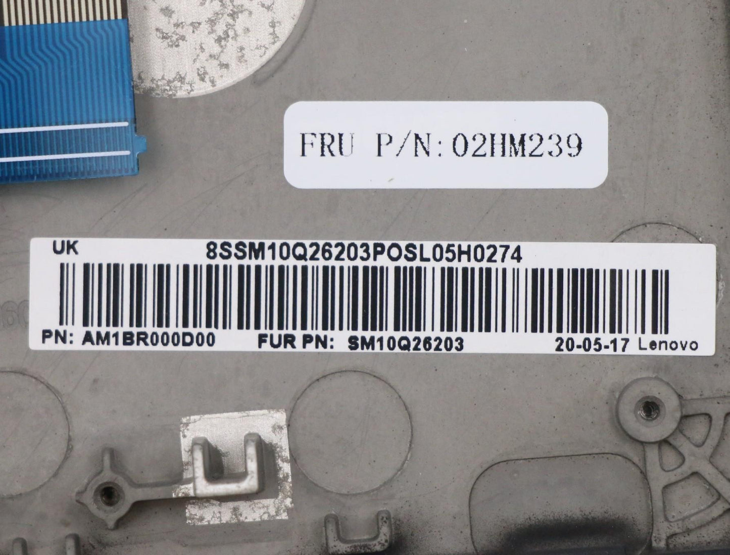 Lenovo Ft491 Log Up Assy W/Bl Kb Blk - 02HM239