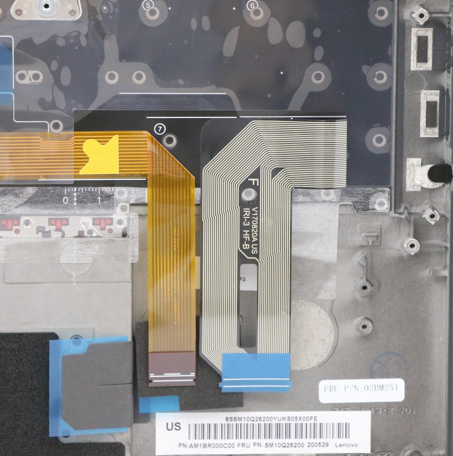 Lenovo Ft491 Log Up Assy W/Bl Kb Blk - 02HM251