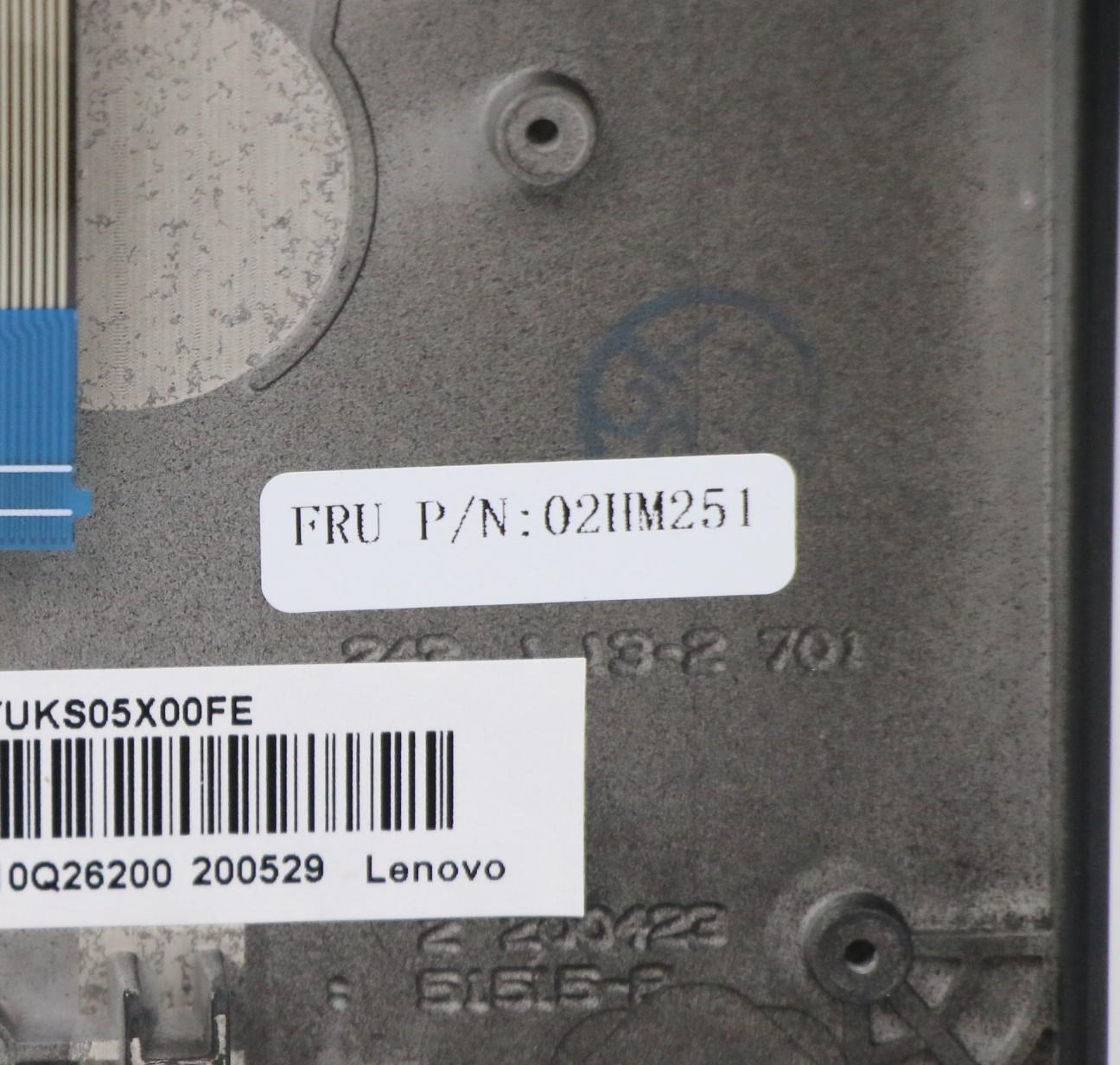 Lenovo Ft491 Log Up Assy W/Bl Kb Blk - 02HM251