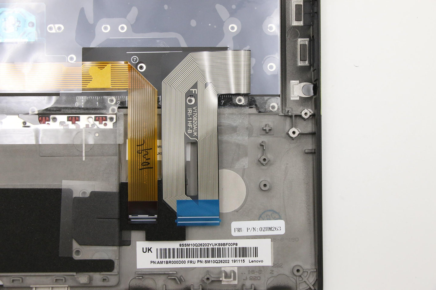 Lenovo Ft491 Log Up Assy W/Bl Kb Blk - 02HM263