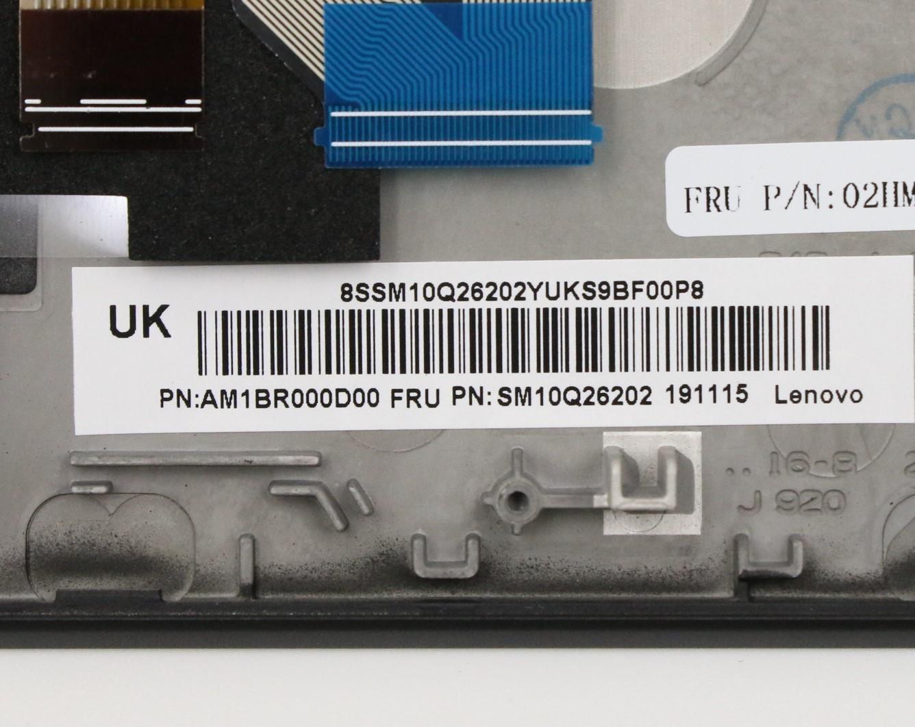 Lenovo Ft491 Log Up Assy W/Bl Kb Blk - 02HM263