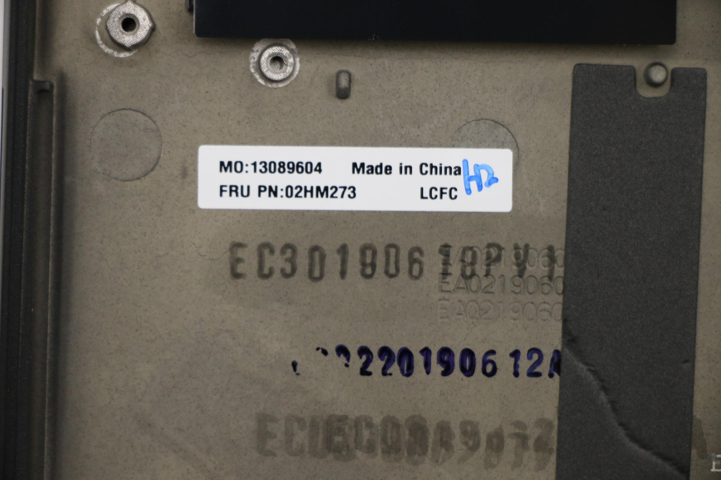 Lenovo Ft491 Log Up Assy W/Blkbfprblk - 02HM273