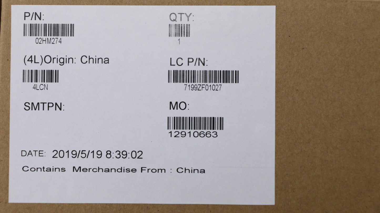 Lenovo Ft491 Log Up Assy W/Blkbfprblk - 02HM274