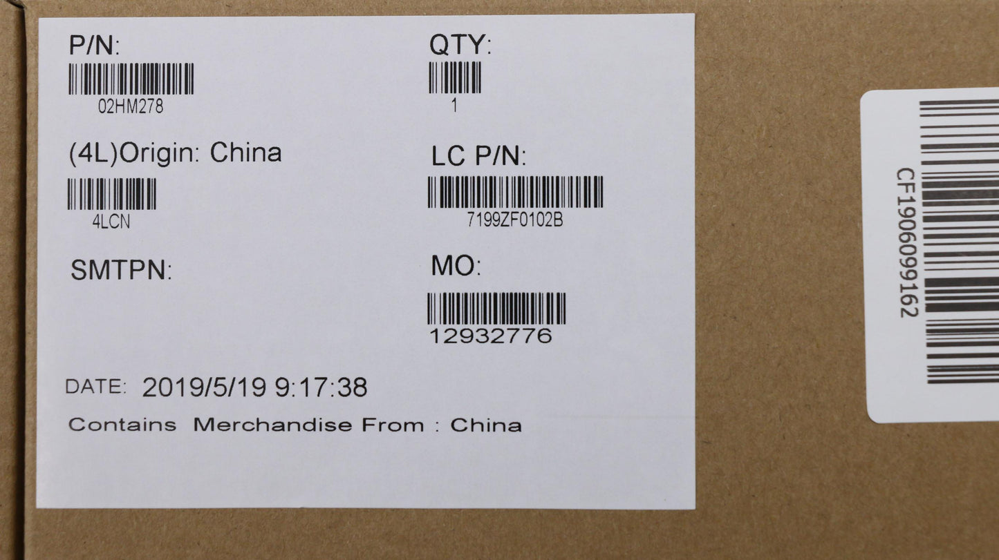 Lenovo Ft491 Log Up Assy W/Blkbfprblk - 02HM278