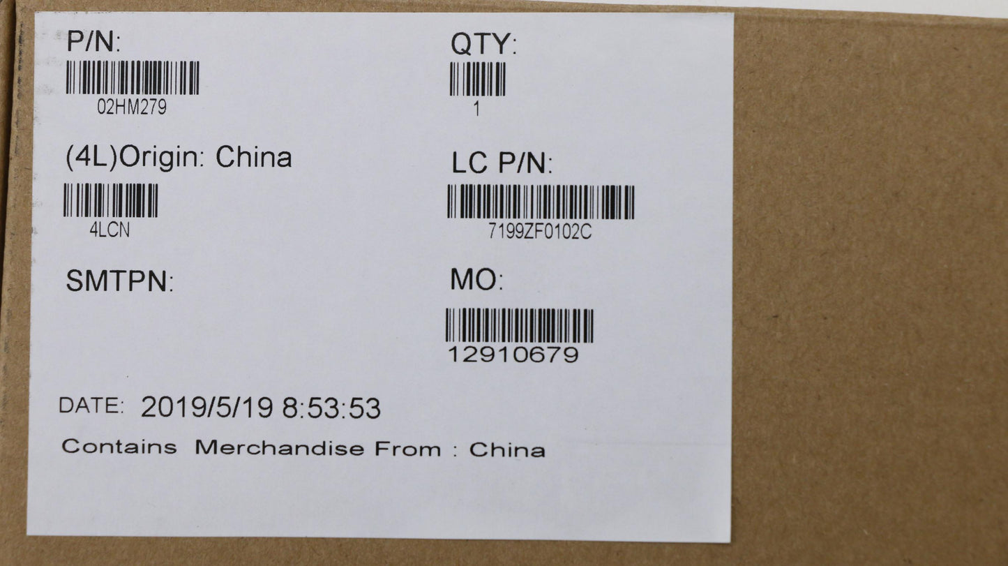Lenovo Ft491 Log Up Assy W/Blkbfprblk - 02HM279