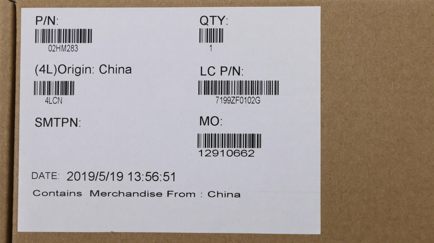 Lenovo Ft491 Log Up Assy W/Blkbfprblk - 02HM283
