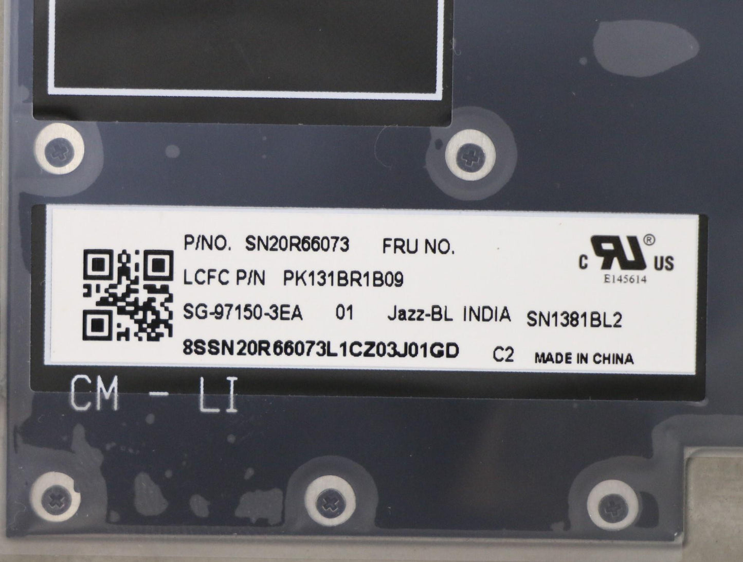Lenovo Ft491 Log Up Assy W/Blkbfprblk - 02HM290