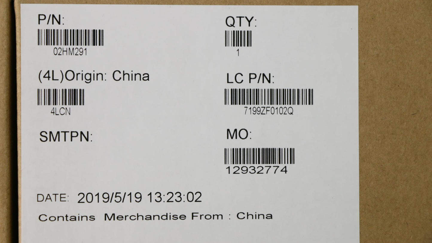 Lenovo Ft491 Log Up Assy W/Blkbfprblk - 02HM291