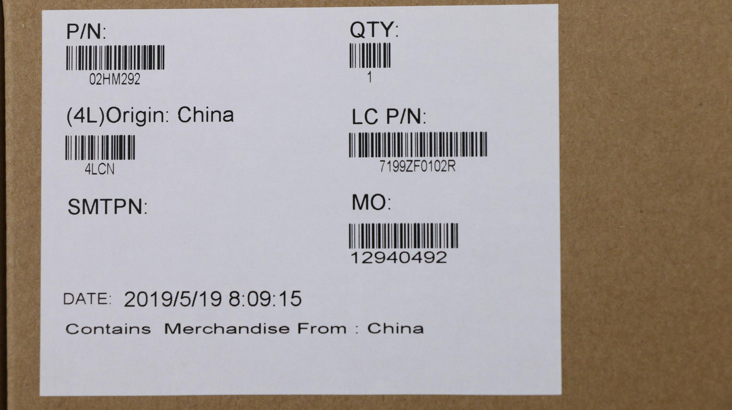 Lenovo Ft491 Log Up Assy W/Blkbfprblk - 02HM292