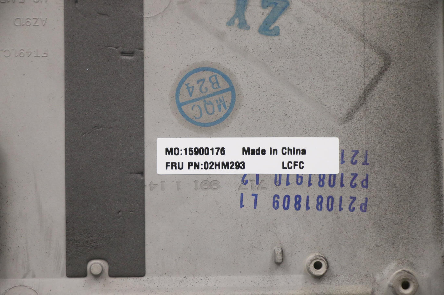 Lenovo Ft491 Log Up Assy W/Blkbfprblk - 02HM293