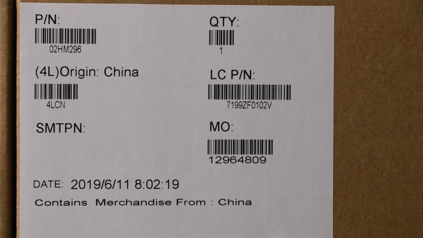 Lenovo Ft491 Log Up Assy W/Blkbfprblk - 02HM296