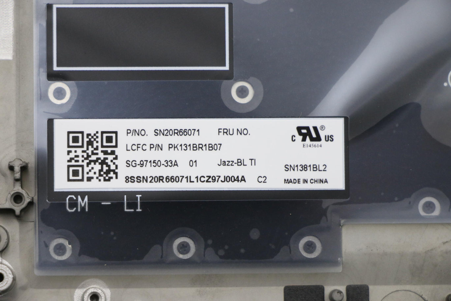 Lenovo Ft491 Log Up Assy W/Blkbfprblk - 02HM304