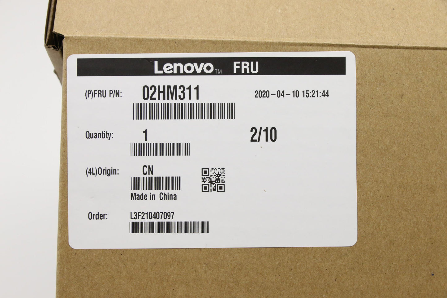 Lenovo Ft491 Log Up Assy W/Blkbfprblk - 02HM311