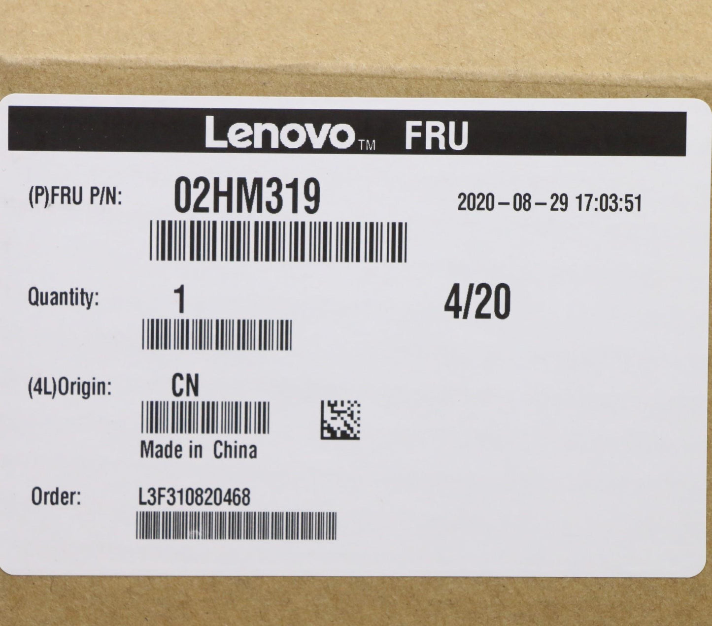 Lenovo Ft491 Log Up Assy W/Blkbfprblk - 02HM319