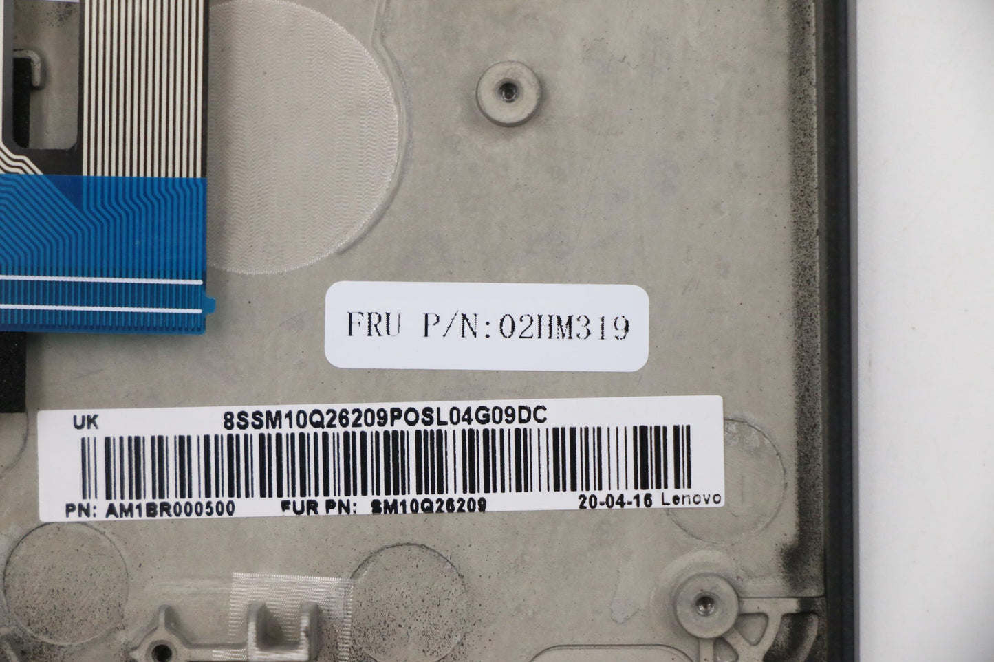 Lenovo Ft491 Log Up Assy W/Blkbfprblk - 02HM319