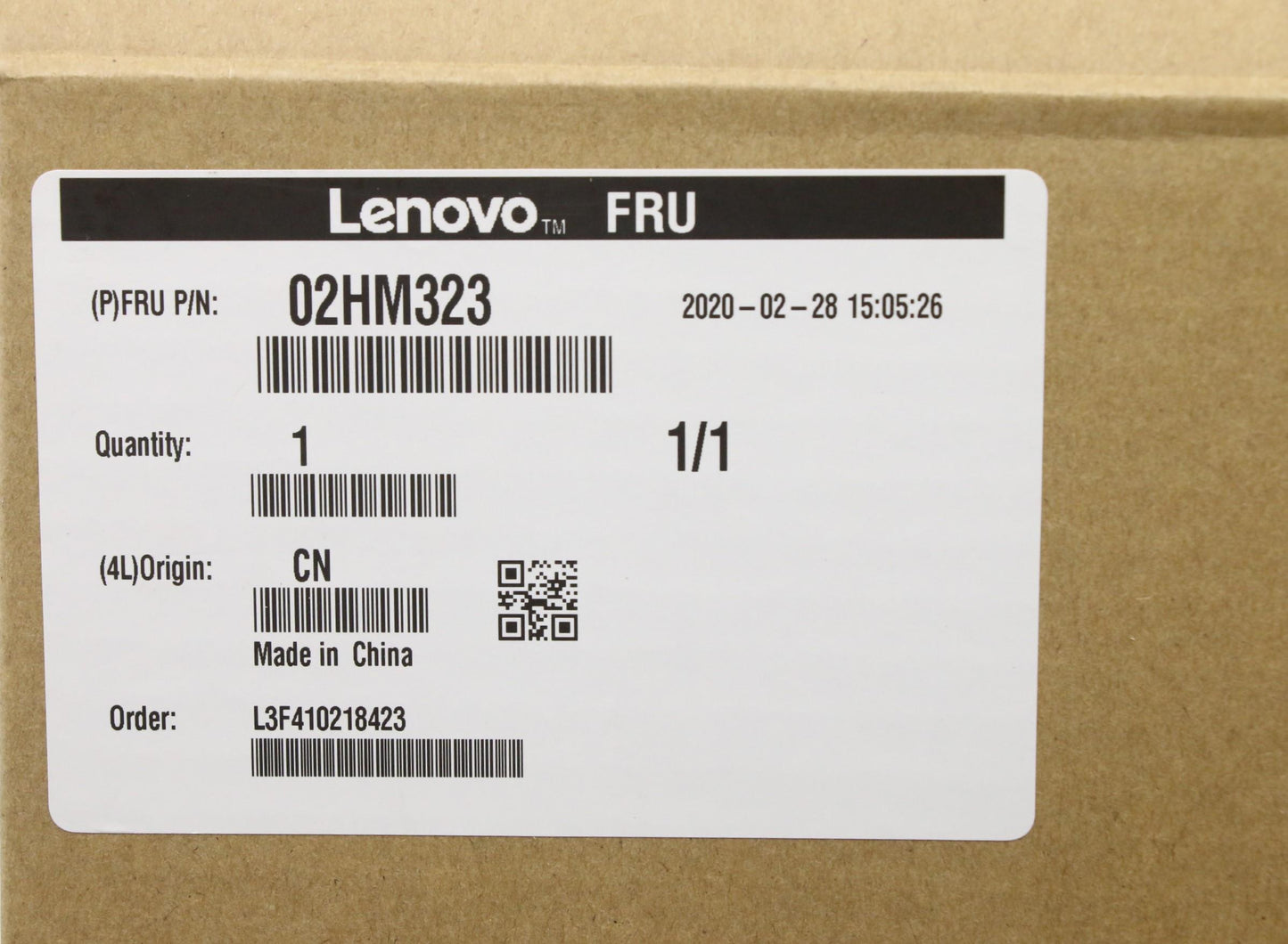 Lenovo Ft491 Log Up Assy W/Blkbfprblk - 02HM323