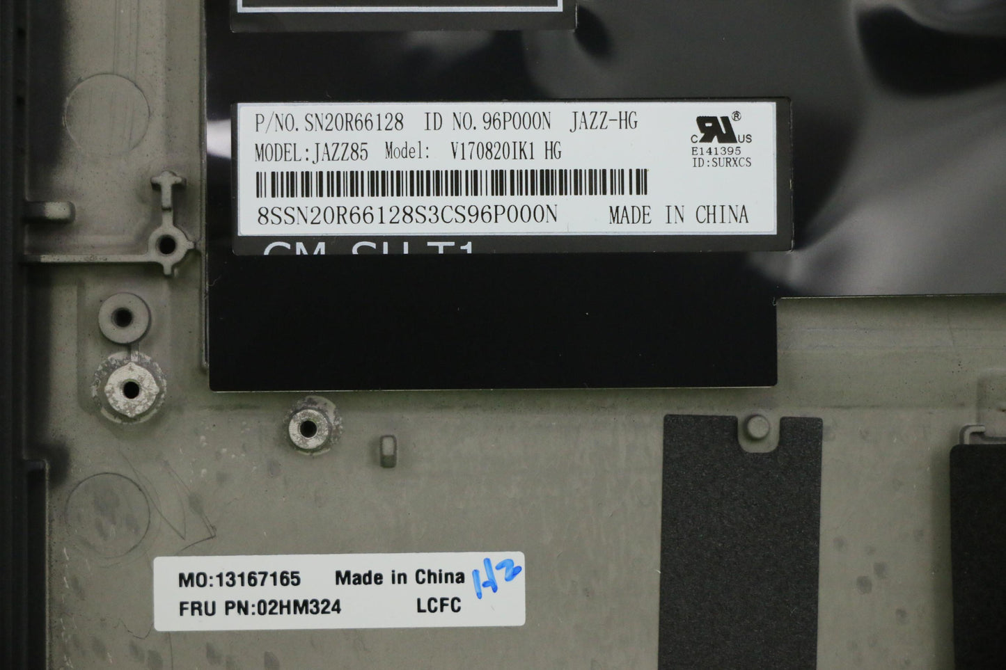 Lenovo Ft491 Log Up Assy W/Blkbfprblk - 02HM324