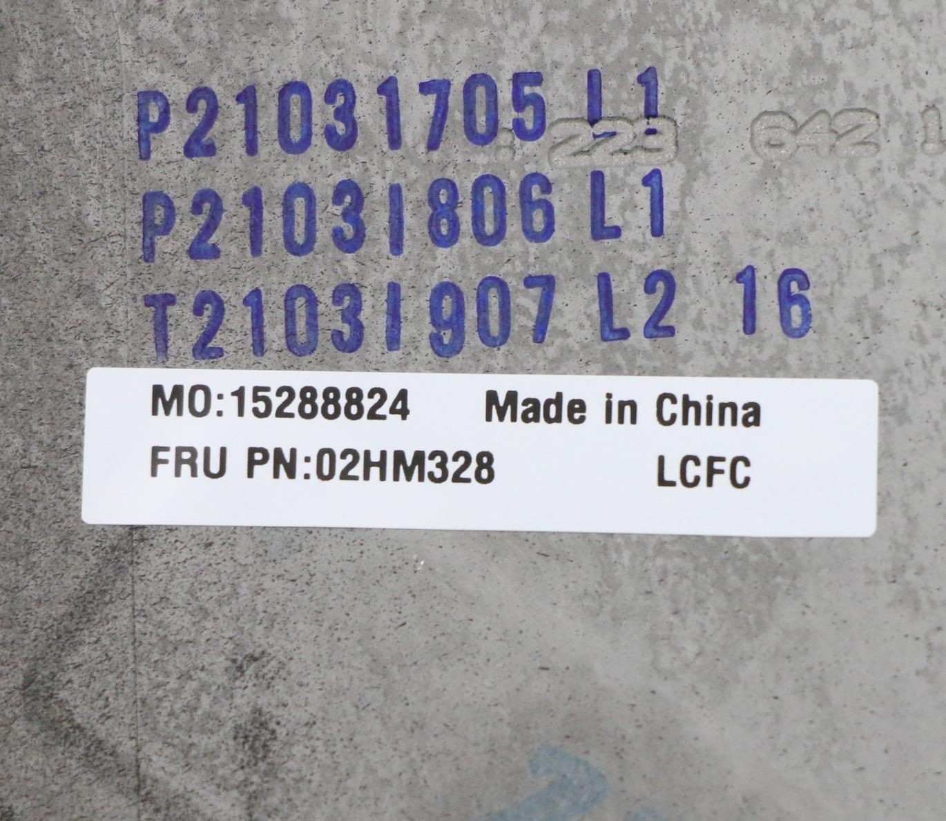 Lenovo Ft491 Log Up Assy W/Blkbfprblk - 02HM328
