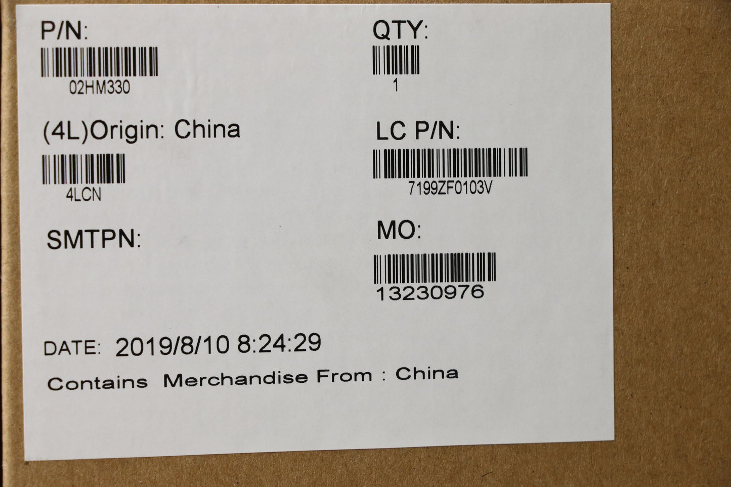 Lenovo Ft491 Log Up Assy W/Blkbfprblk - 02HM330