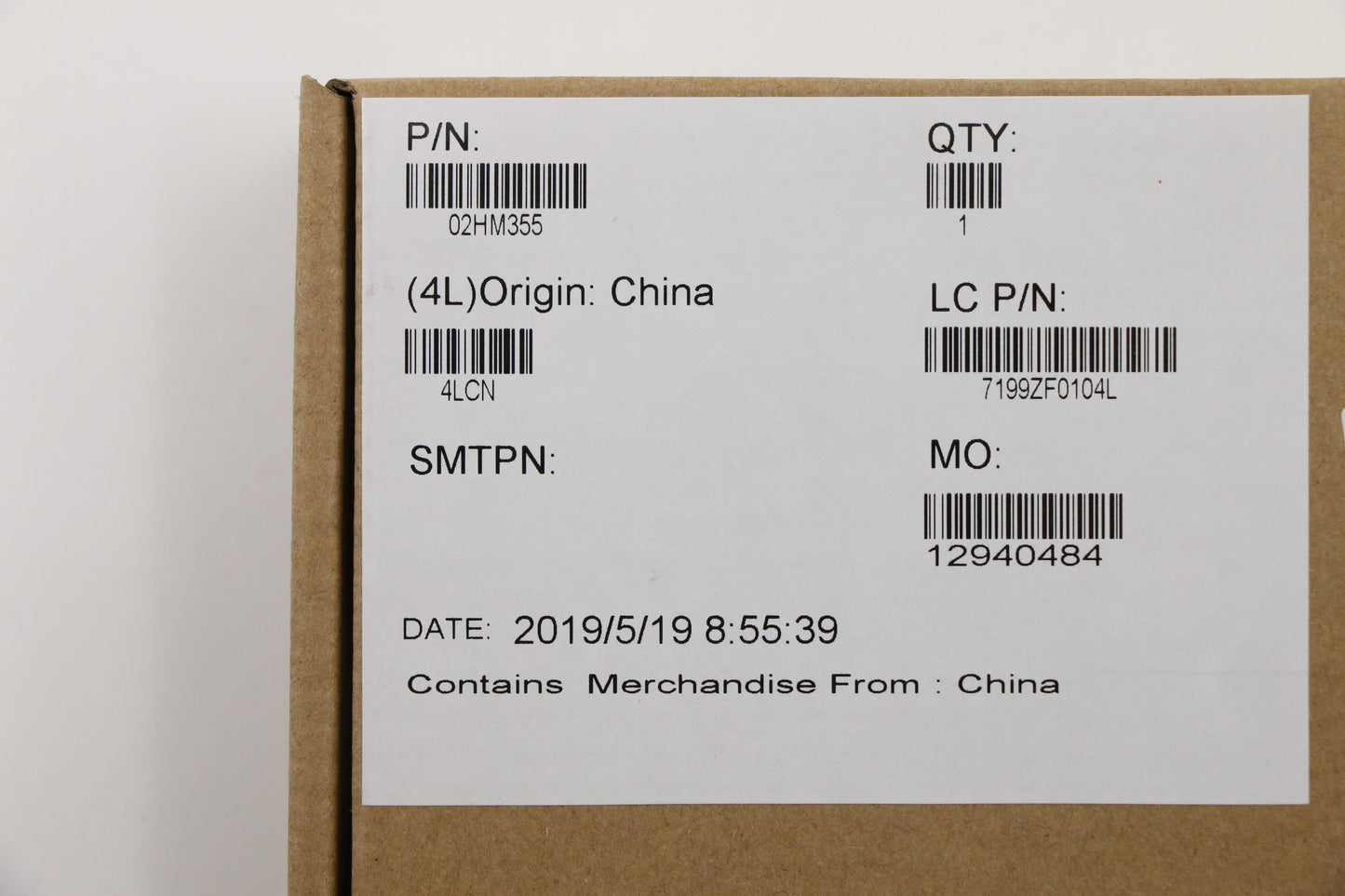 Lenovo Ft491 Log Up Assy W/Blkbfprslv - 02HM355