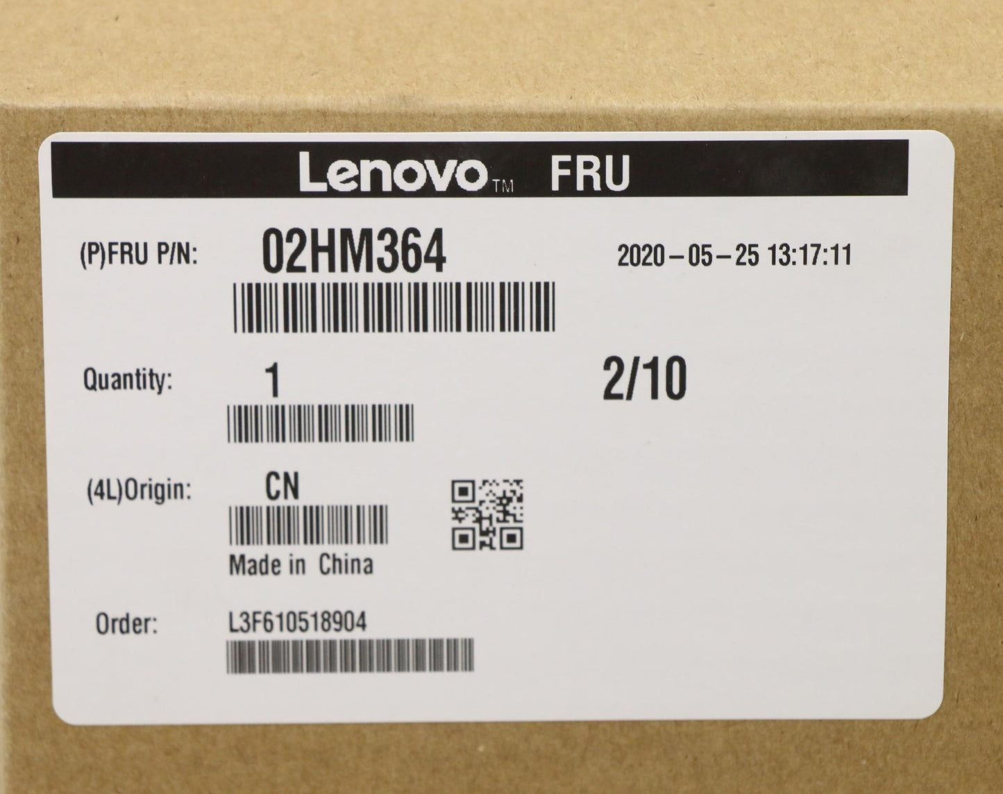 Lenovo Ft491 Log Up Assy W/Blkbfprslv - 02HM364
