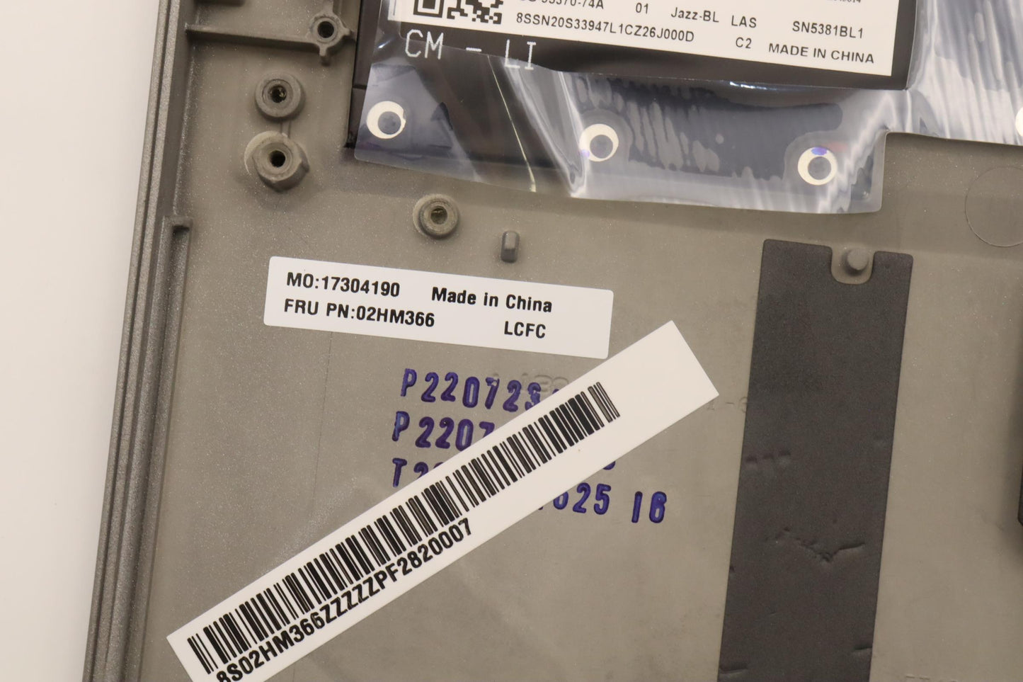 Lenovo Ft491 Log Up Assy W/Blkbfprslv - 02HM366