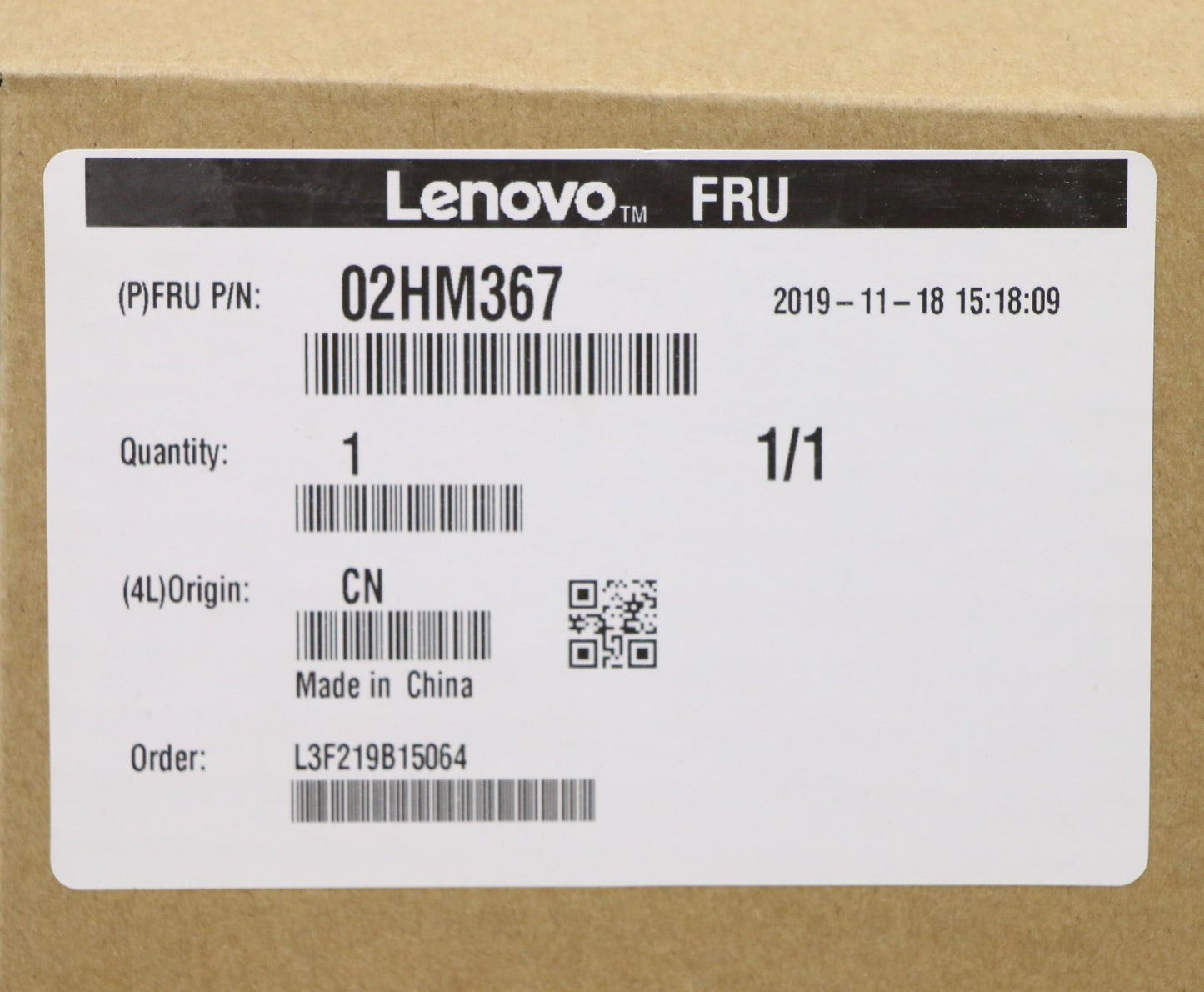 Lenovo Ft491 Log Up Assy W/Blkbfprslv - 02HM367