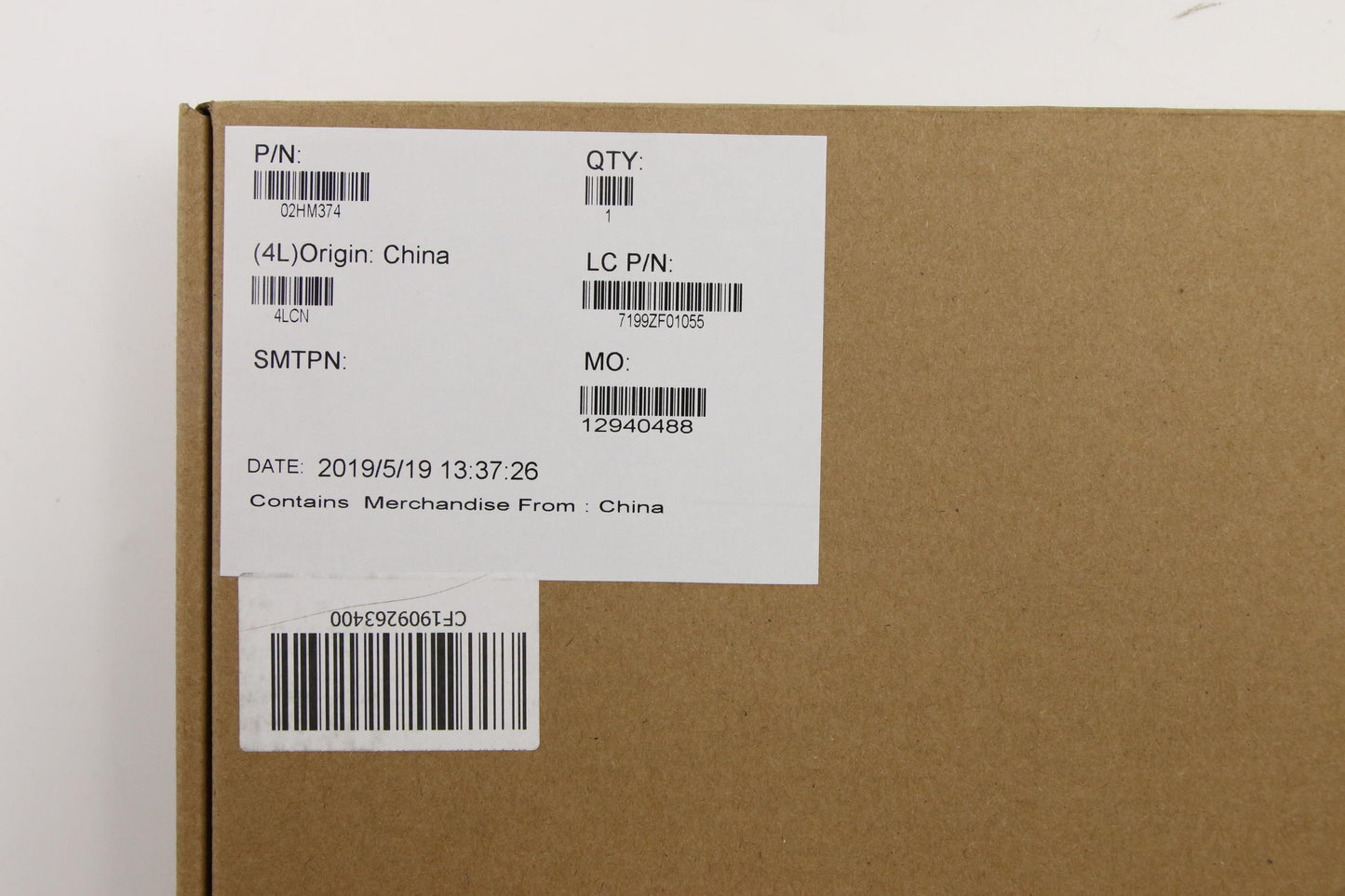Lenovo Ft491 Log Up Assy W/Blkbfprslv - 02HM374