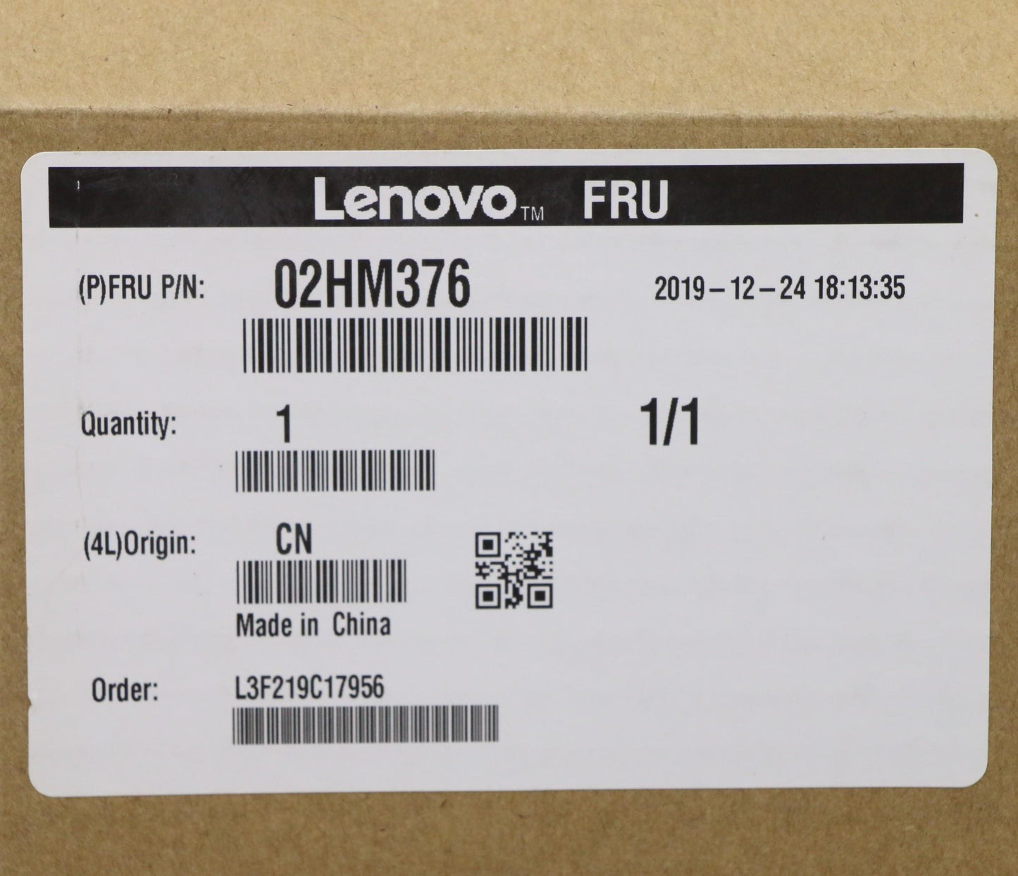 Lenovo Ft491 Log Up Assy W/Blkbfprslv - 02HM376