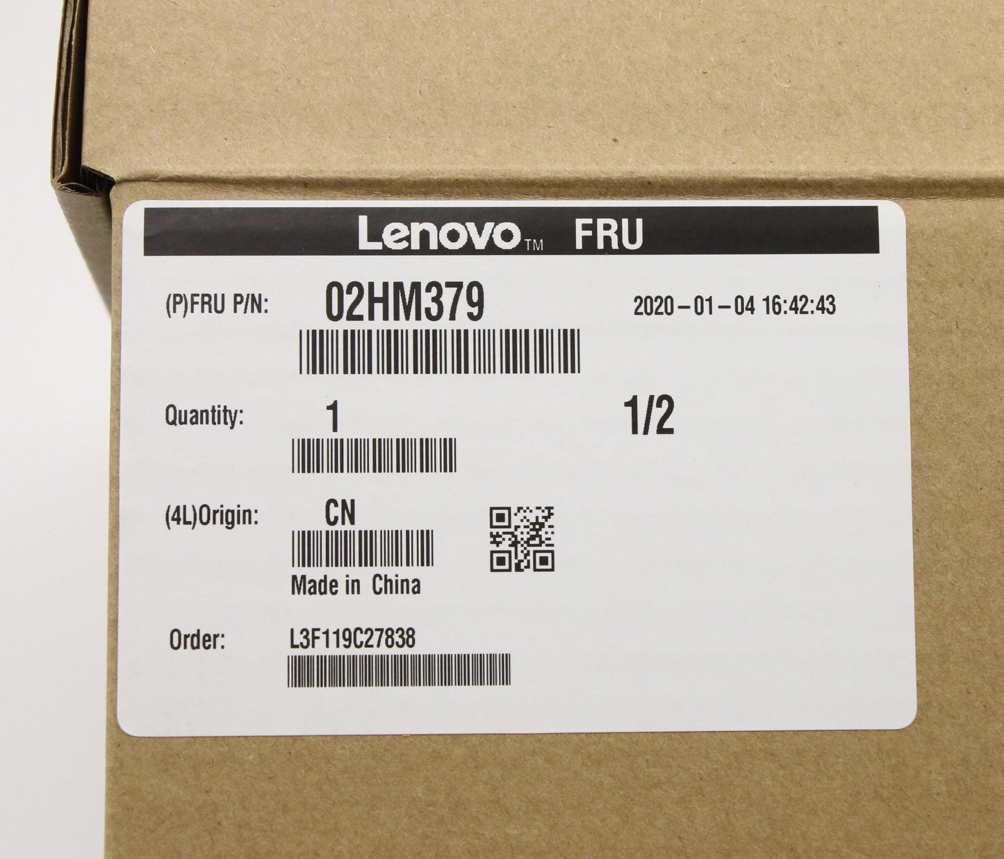Lenovo Ft491 Log Up Assy W/Blkbfprslv - 02HM379