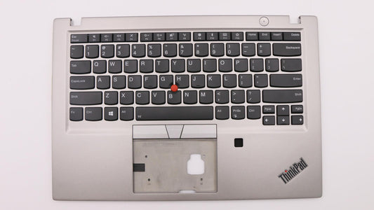 Lenovo (02HM388) C-Cover with Keyboard, USA English, Silver, Backlit, Fingerprint