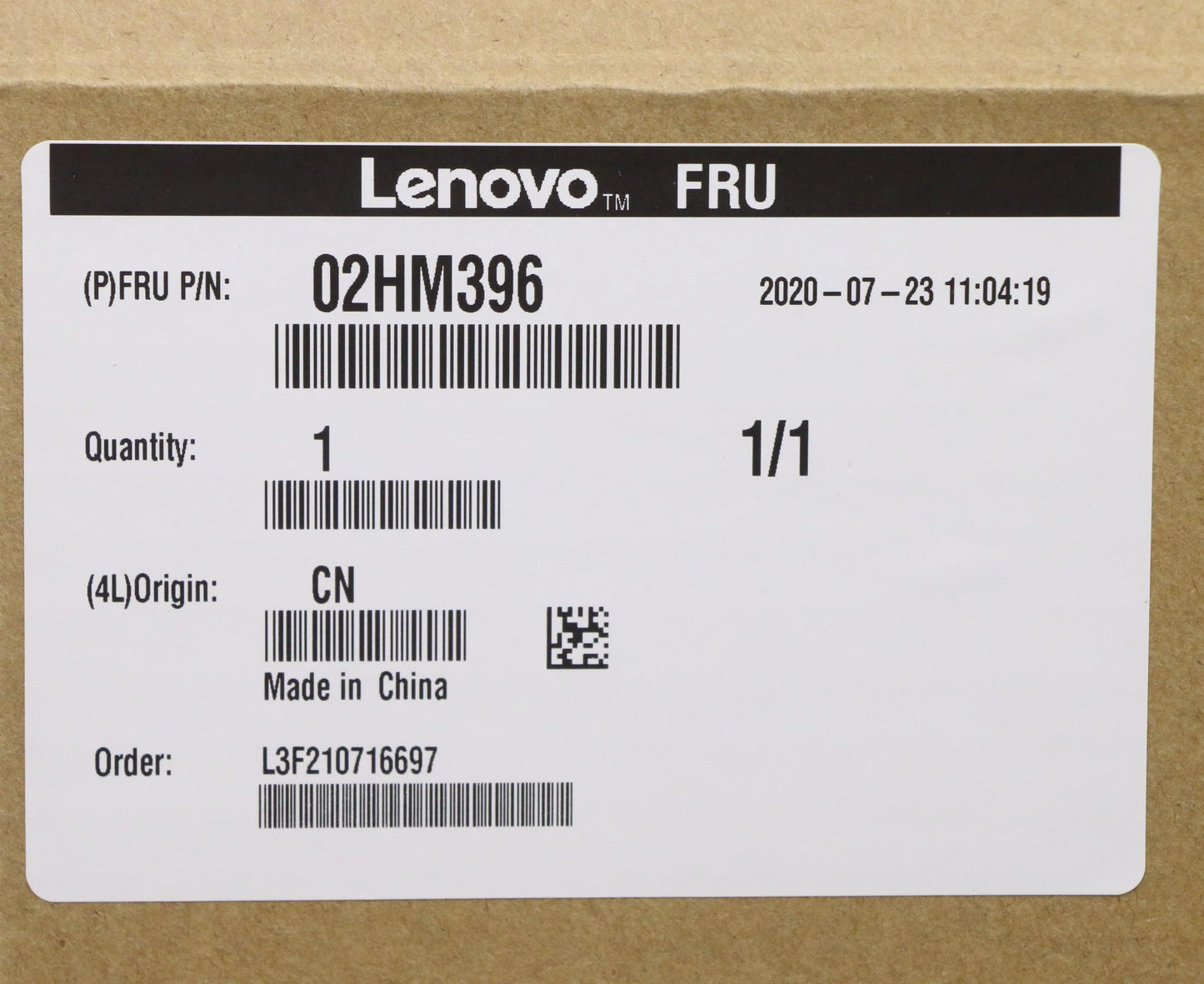 Lenovo Ft491 Log Up Assy W/Blkbfprslv - 02HM396