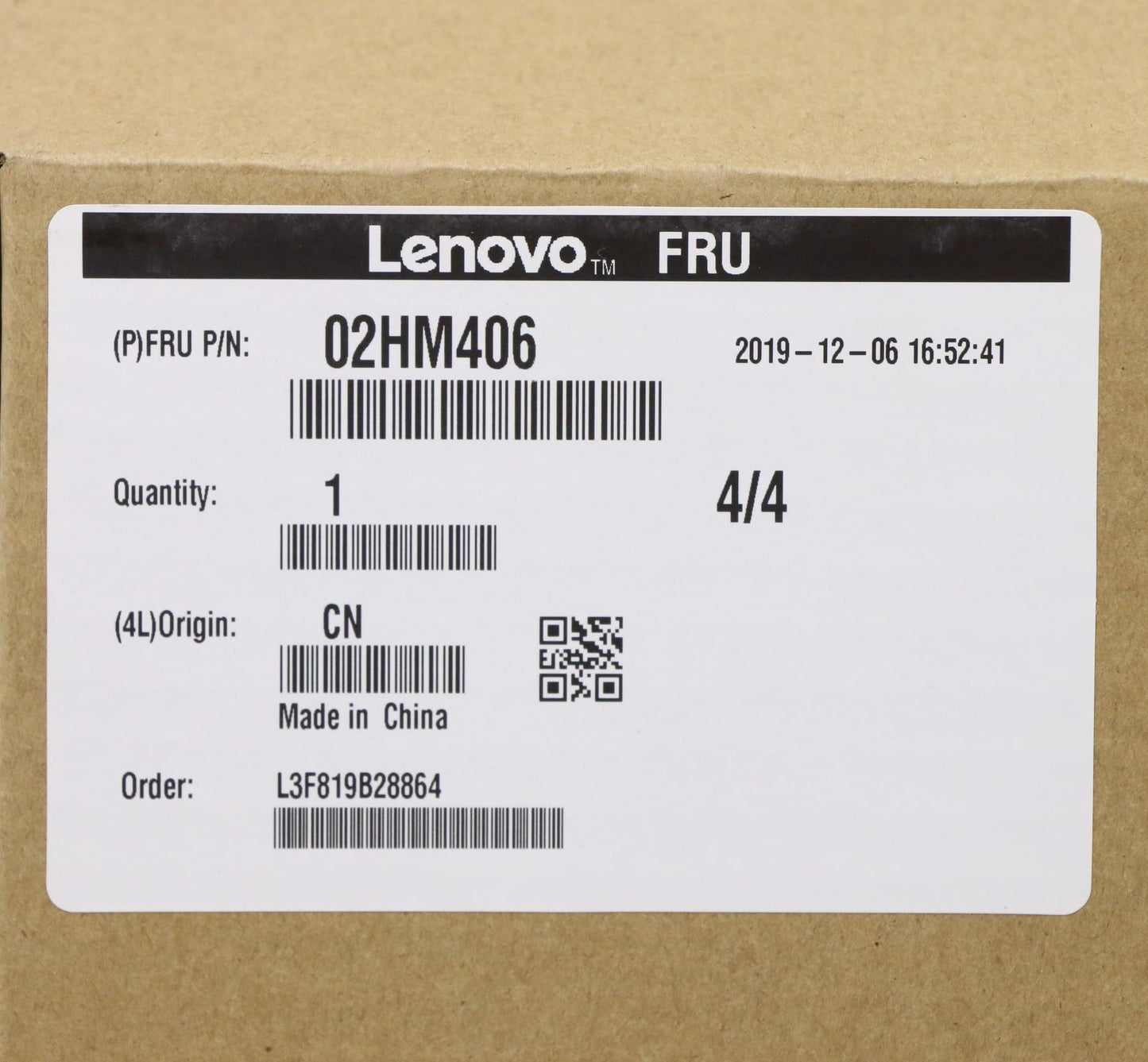 Lenovo Ft491 Log Up Assy W/Blkbfprslv - 02HM406