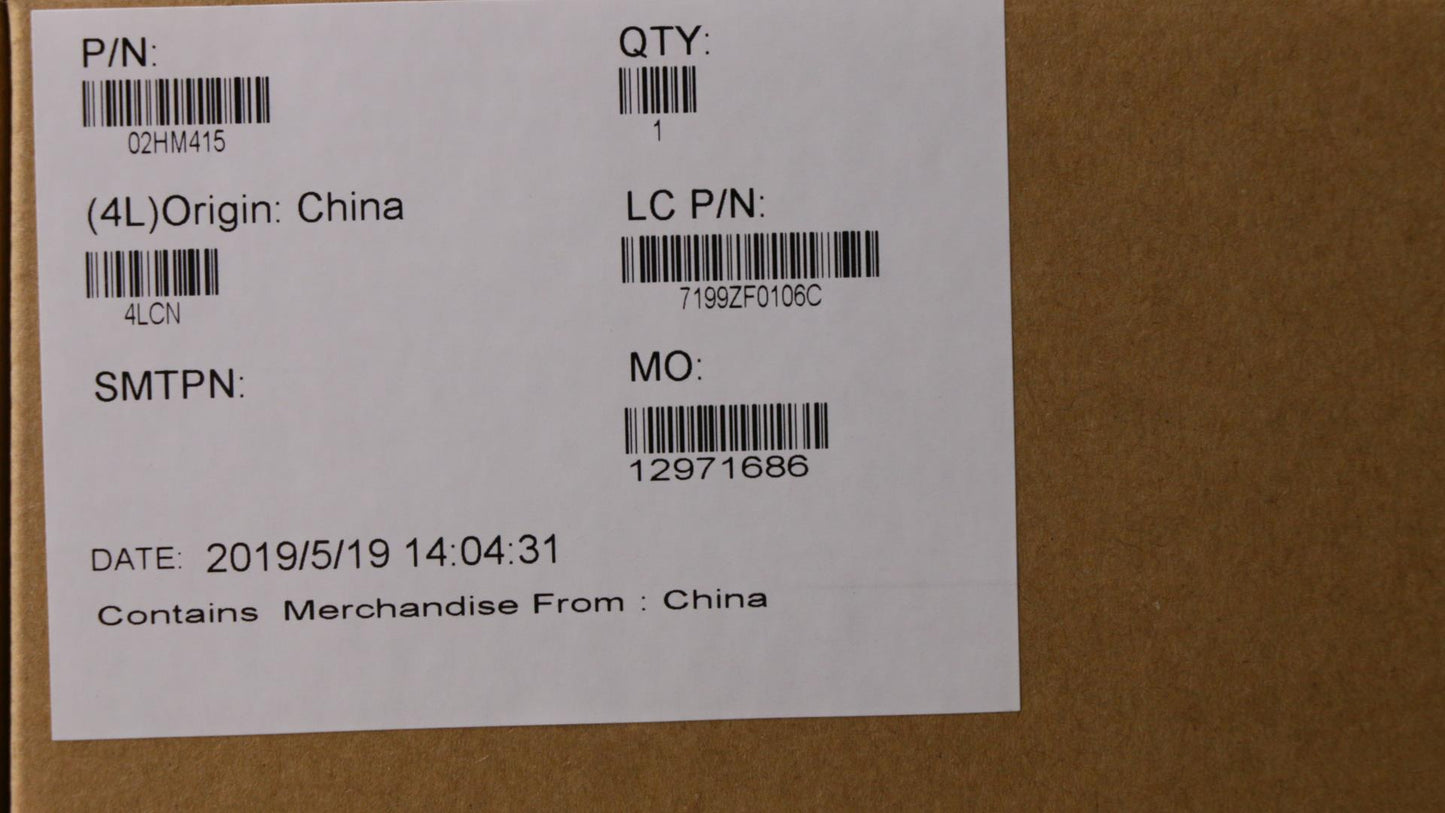 Lenovo Ft491 Log Up Assy W/Blkbfprslv - 02HM415