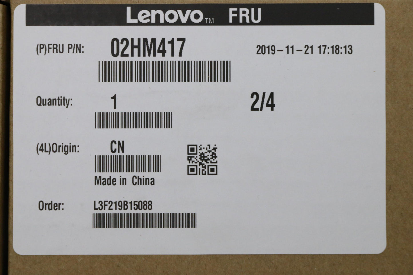 Lenovo Ft491 Log Up Assy W/Nblkbfprbl - 02HM417