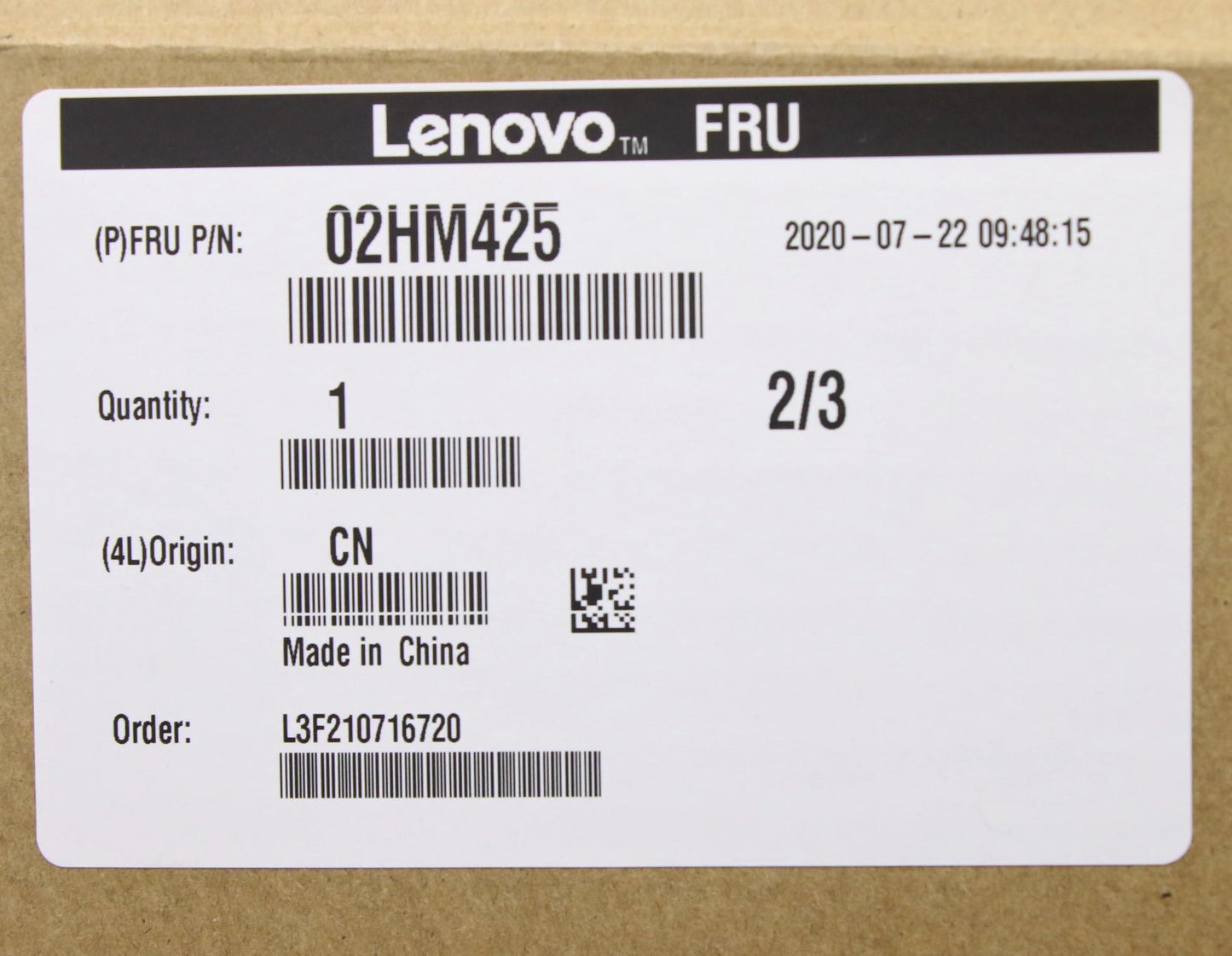Lenovo Ft491 Log Up Assy W/Nblkbfprbl - 02HM425