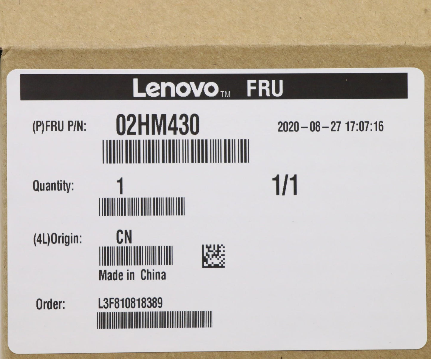 Lenovo Ft491 Log Up Assy W/Nblkbfprbl - 02HM430