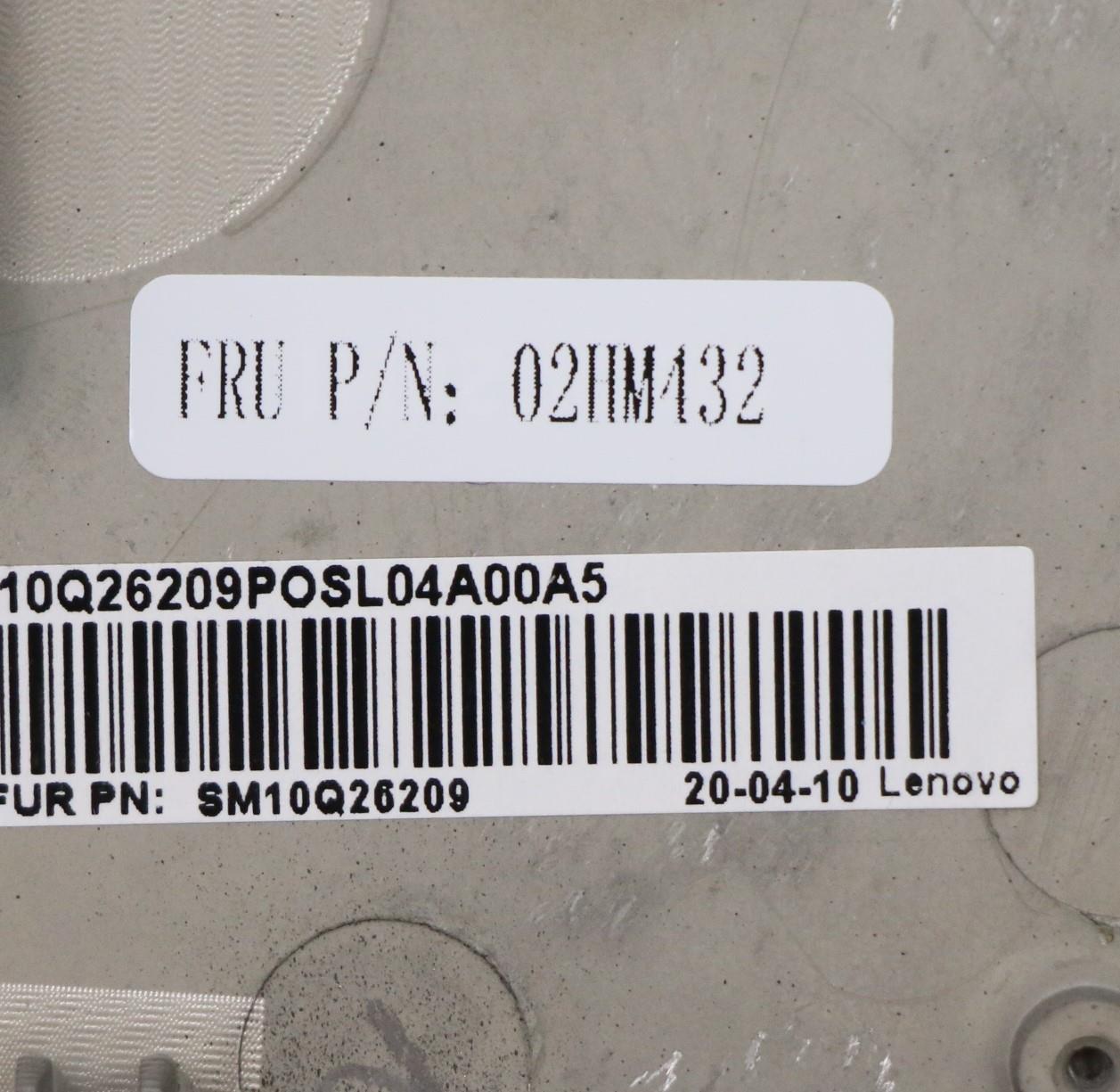 Lenovo Ft491 Log Up Assy W/Nblkbfprbl - 02HM432