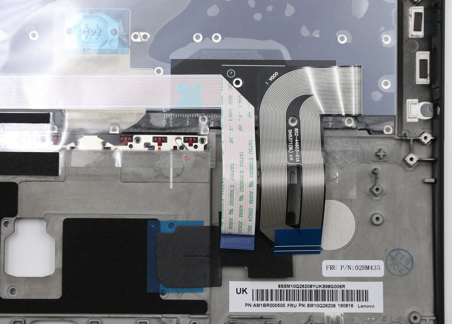 Lenovo Ft491 Log Up Assy W/Nblkbfprbl - 02HM435
