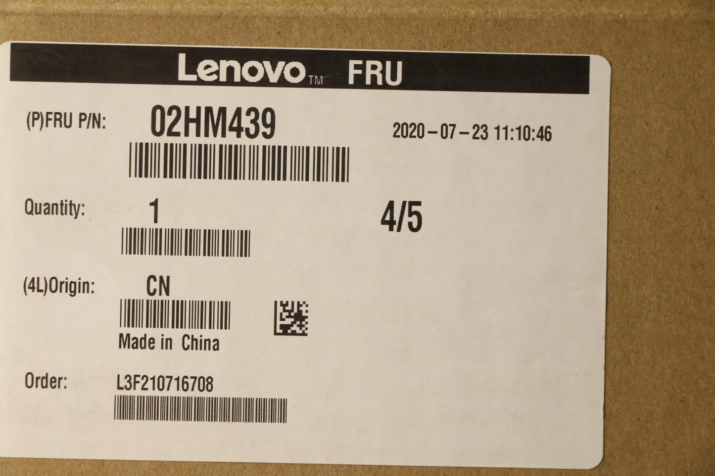 Lenovo Ft491 Log Up Assy W/Nblkbfprbl - 02HM439