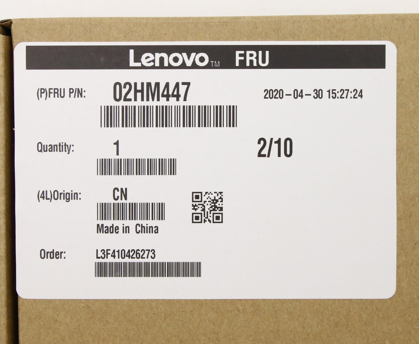 Lenovo Ft491 Log Up Assy W/Nblkbfprbl - 02HM447